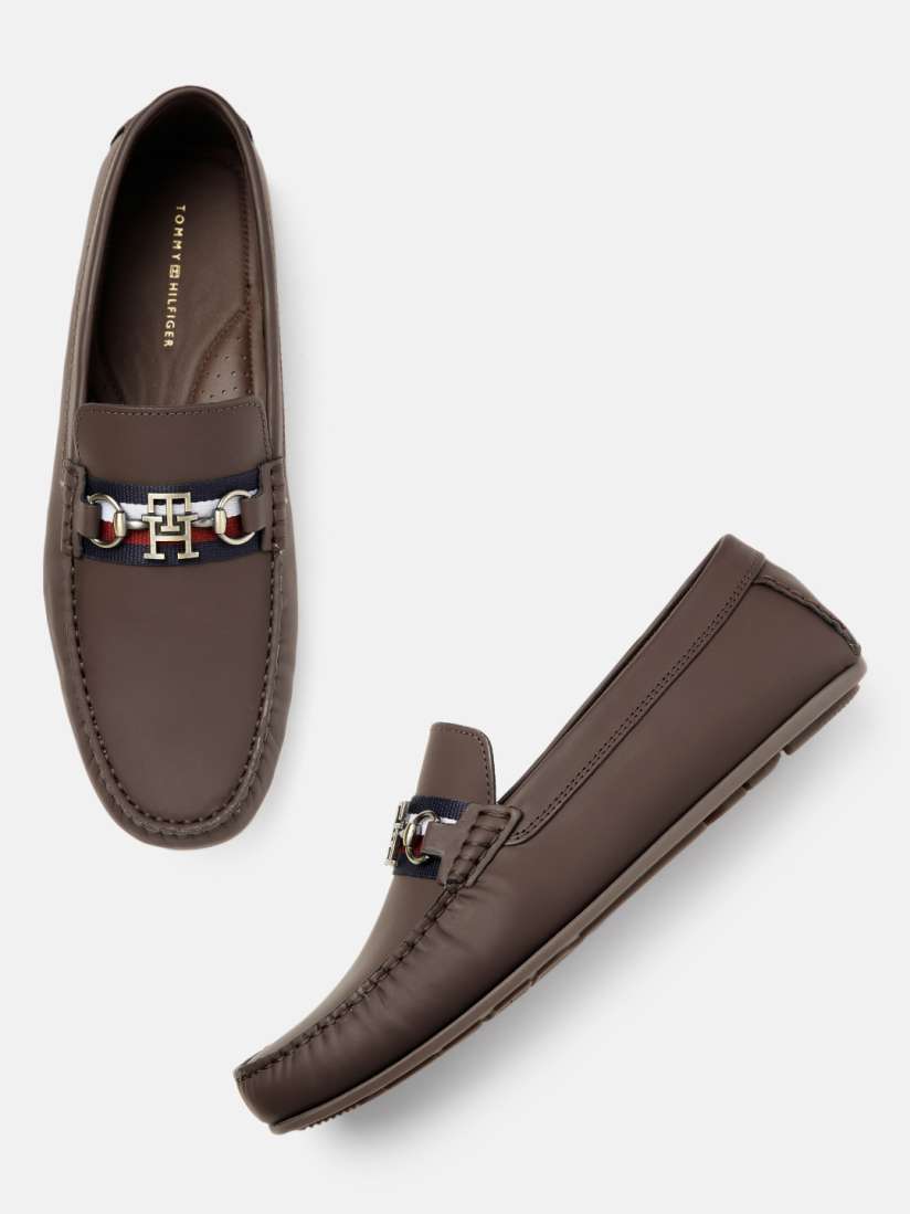 Buy Tommy Hilfiger Men IM Texture Corporate Driver Leather Loafers Casual Shoes for Men 23201308 Myntra