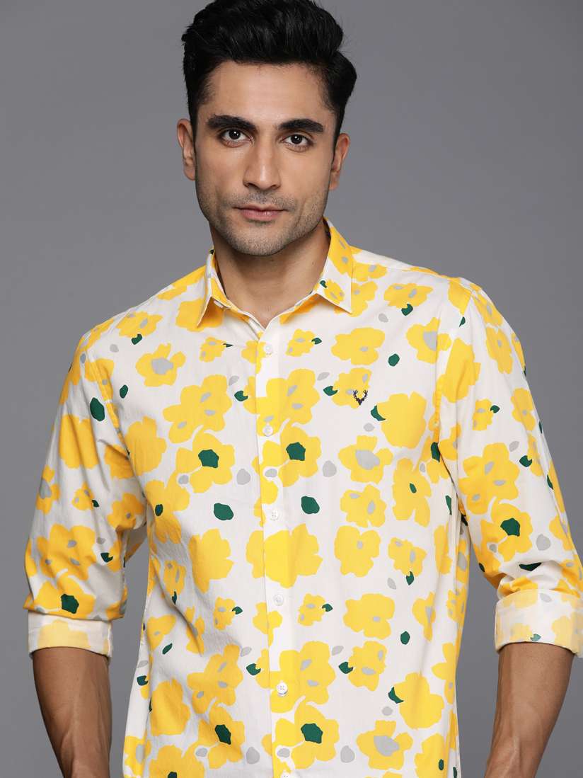 Buy Allen Solly Classic Printed Pure Cotton Casual Shirt Shirts for Men 23232134 Myntra