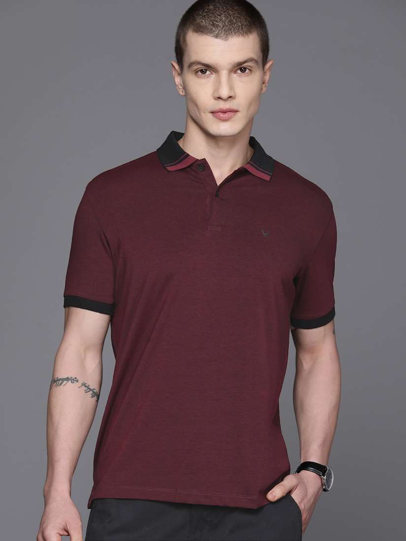 Buy Allen Solly Solid Polo Collar T shirt Tshirts for Men 23232590 Myntra