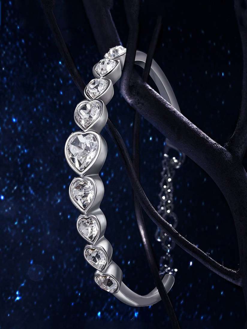 Buy Yellow Chimes Crystals from Swarovski Collection Silver Toned Metal Rhodium Plated Charm Bracelet Bracelet for Women 2324556 Myntra