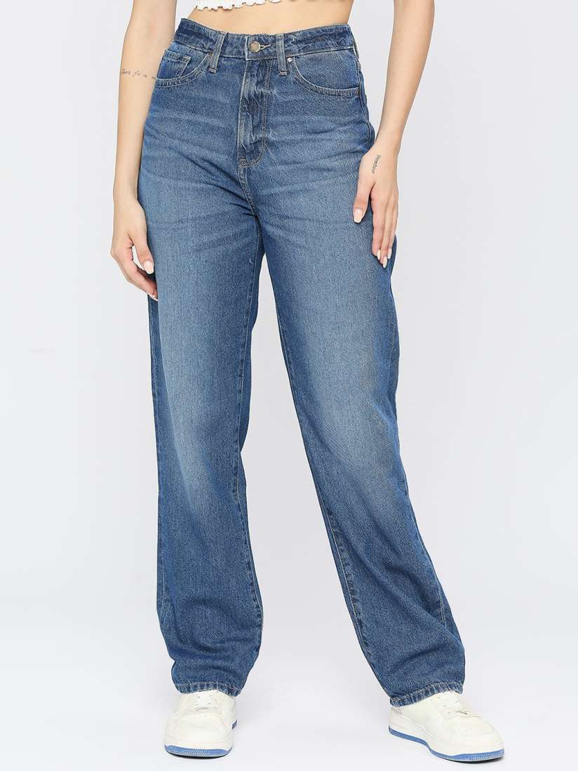 Buy SPYKAR Women Straight Fit High Rise Light Fade Clean Look Stretchable Cotton Jeans Jeans for Women 23245836 Myntra