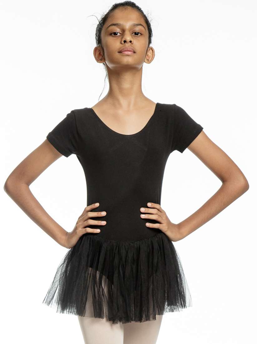 Buy IKAANYA Girls Ballet Short Sleeves Leotard Tutu Dress Bodysuit for Girls 23246266 Myntra
