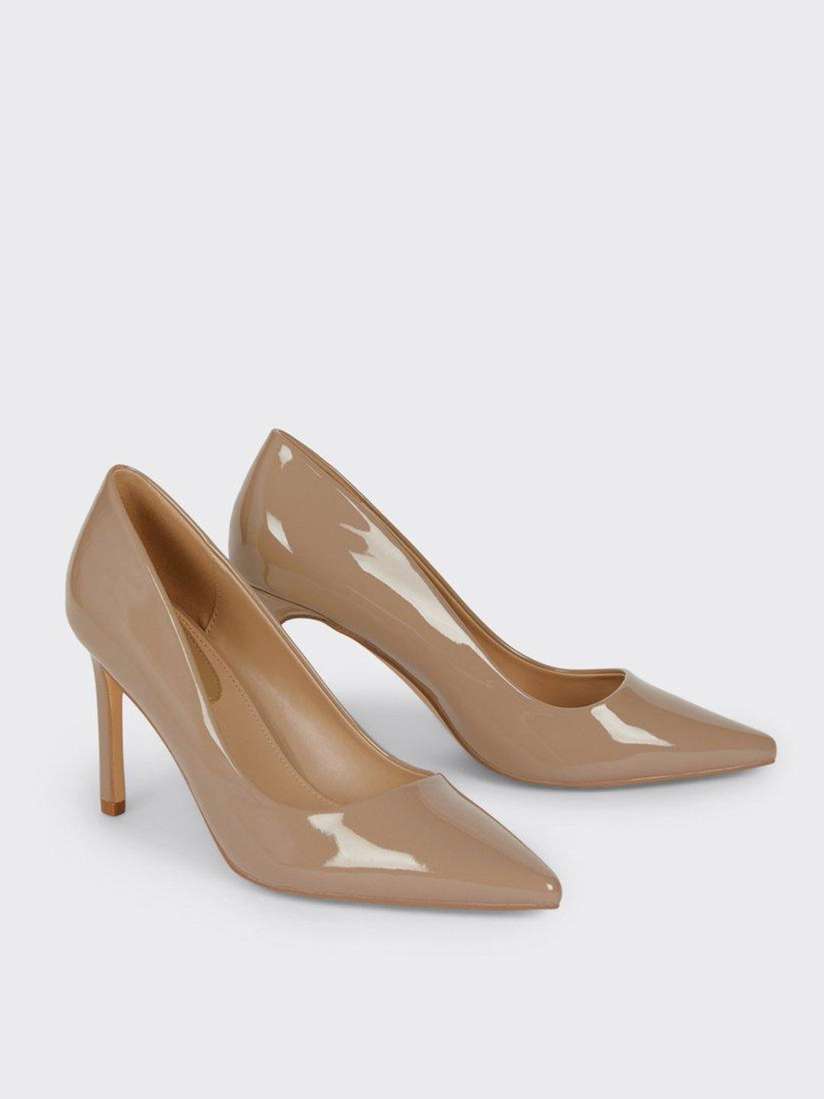 Patent Inch Court Heels NINE WEST GREY PATENT HEELED COURT SHOES