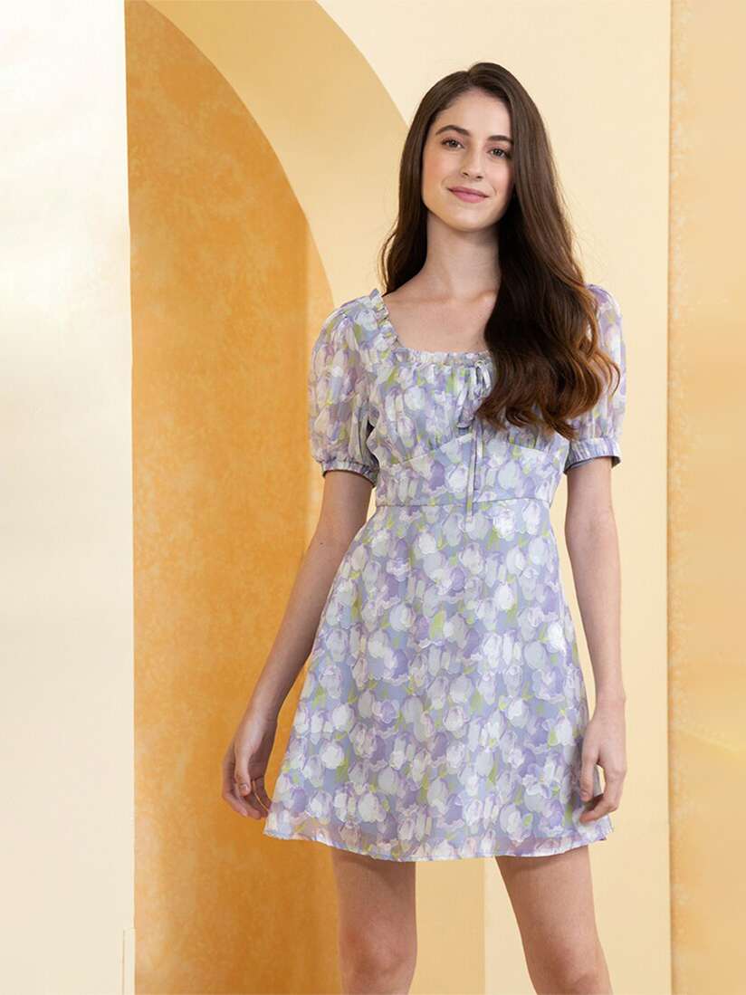 Floral Print Zalora Floral Dress Mango Floral Print Dress With Bow