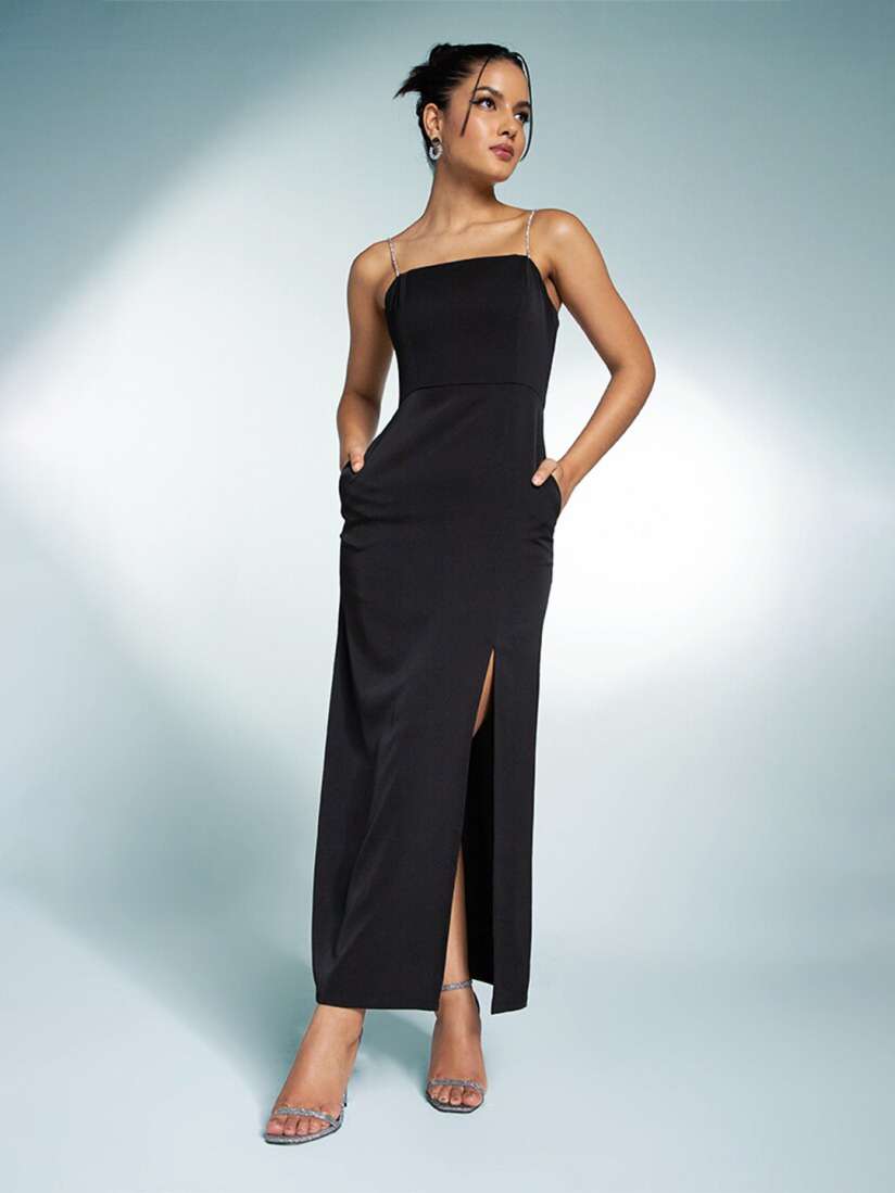 Buy Zalora Studios Strapless No Sleeves Maxi Dress Dresses for Women 23261852 Myntra