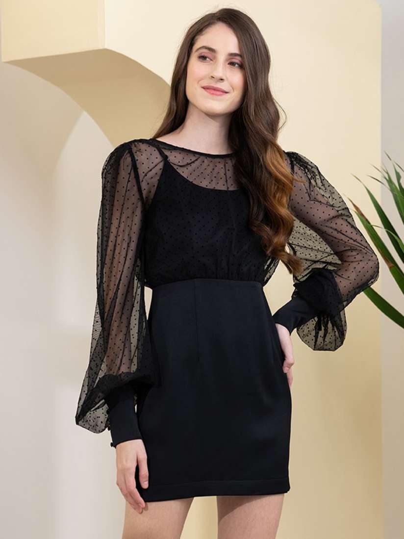Zalora black dress top