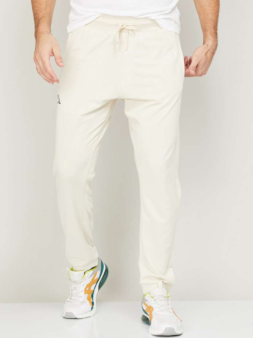 Kappa track pants white mens hot sale