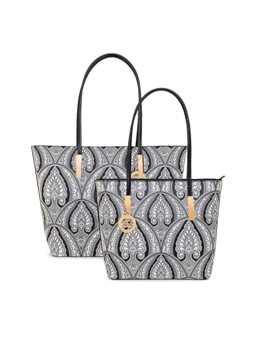 Buy ESBEDA Set Of 2 Ethnic Motifs Printed PU Shopper Shoulder Bags Handbags for Women 23266288 Myntra