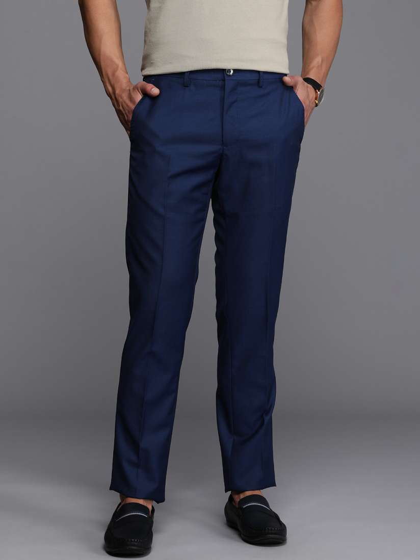 Buy Allen Solly Men Smart Slim Fit Smart Casual Trousers Trousers for Men 23267342 Myntra
