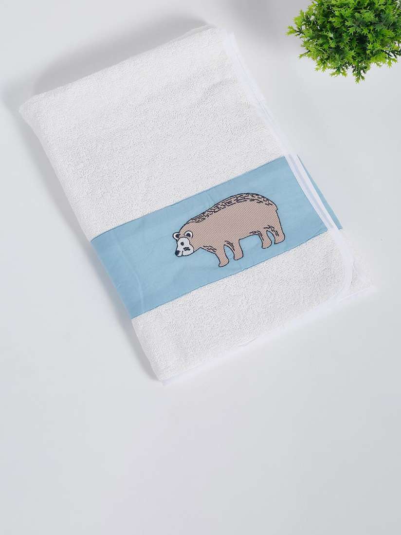 Buy Fabindia Barni White and Blue Printed 270 GSM Cotton Hand Towel Hand Towels for Unisex 23269634 Myntra