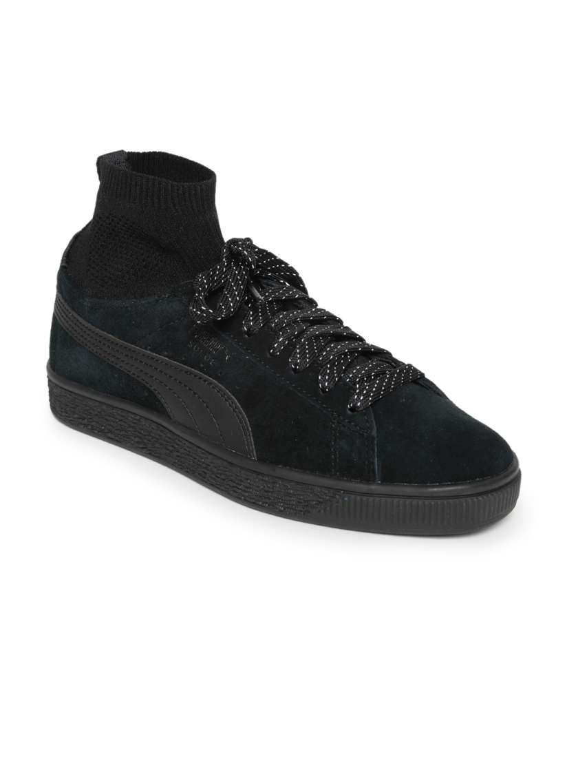 Puma black high top sneakers deals