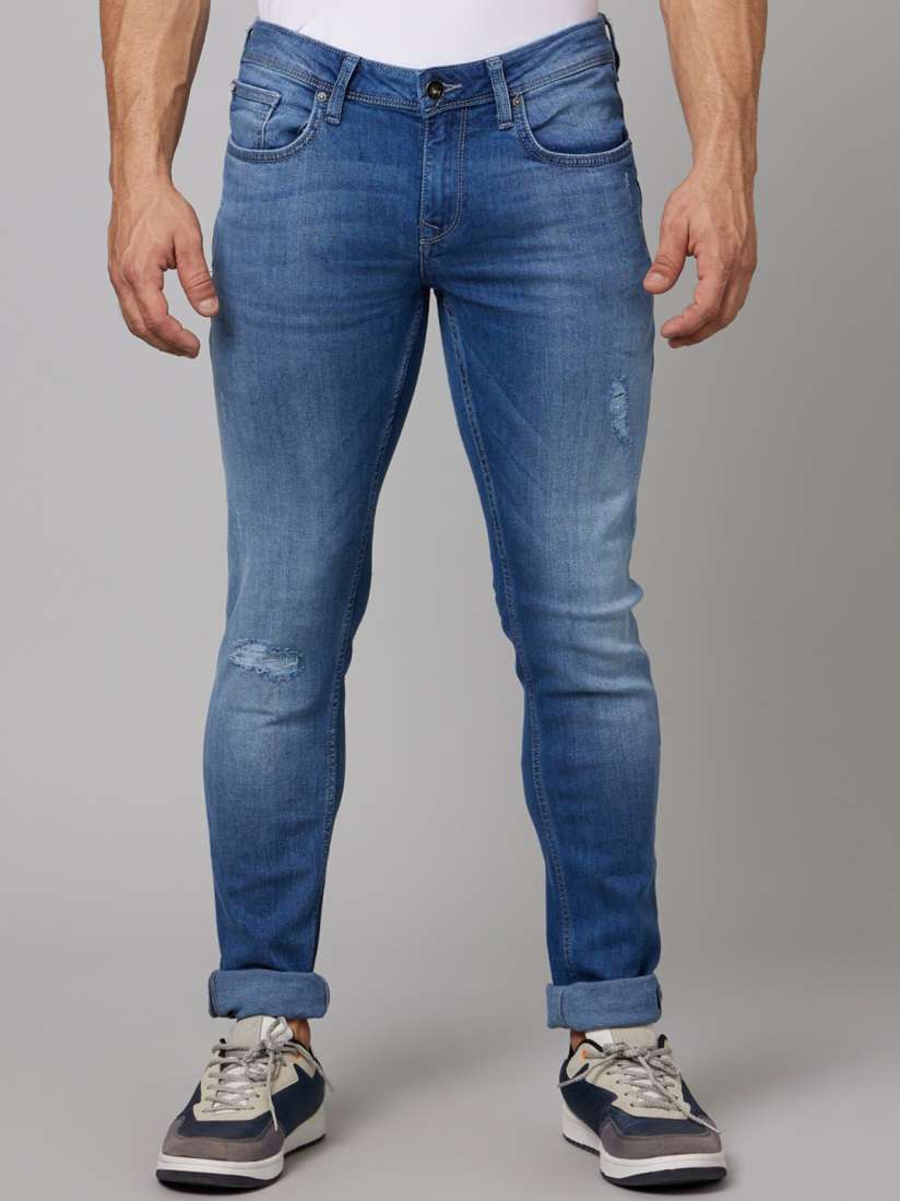 Buy Celio Men Jean Skinny Fit Low Distress Light Fade Stretchable Jeans Jeans for Men 23278726 Myntra