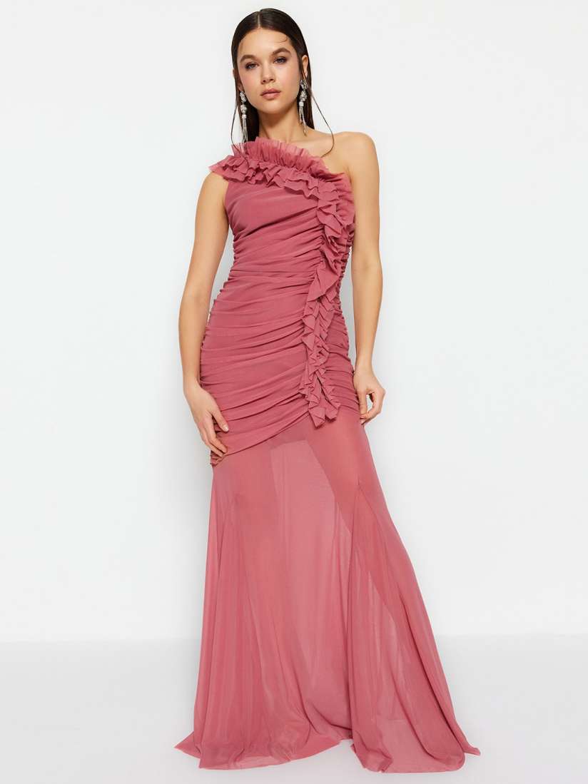 Fishtail ruffle dress cheap