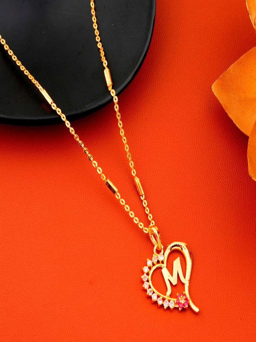 Rold gold long necklace top