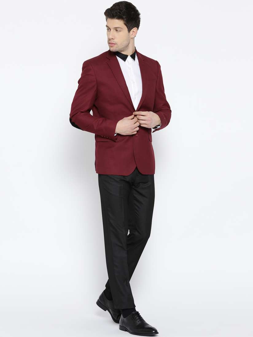 Buy John Players Maroon Slim Fit Formal Blazer Blazers for Men 2330302 Myntra