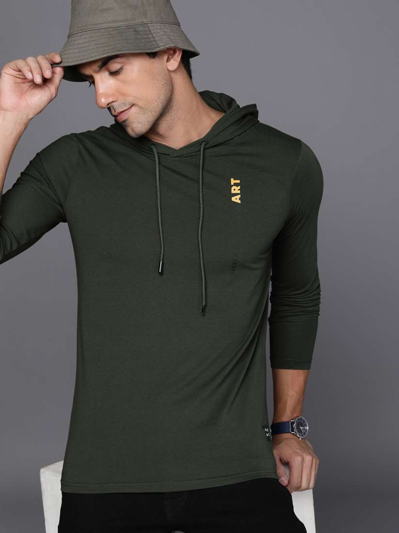 Wrogn hooded t shirt 2025