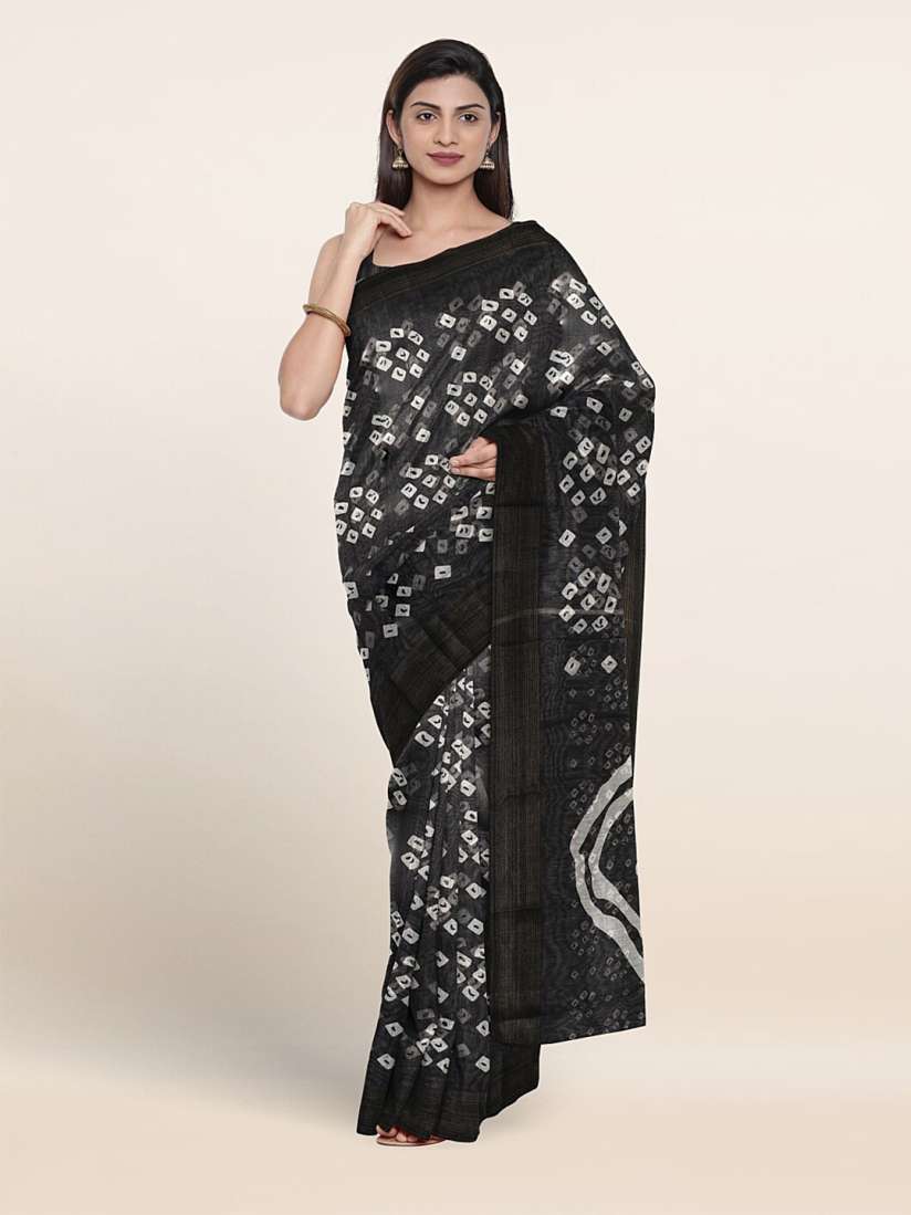 Buy Pothys Black White Bandhani Saree Sarees for Women 23311908 Myntra