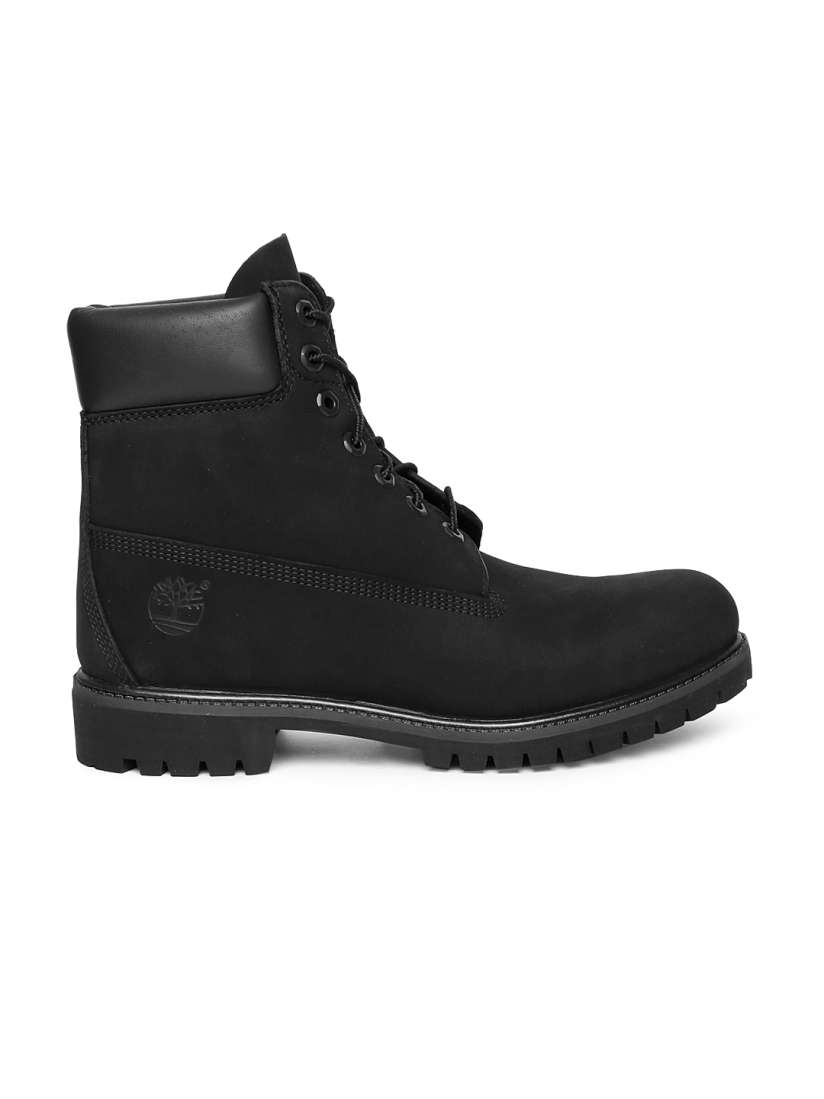 Buy Timberland Men Black Solid Suede High Top Flat Boots Boots for Men 2331822 Myntra