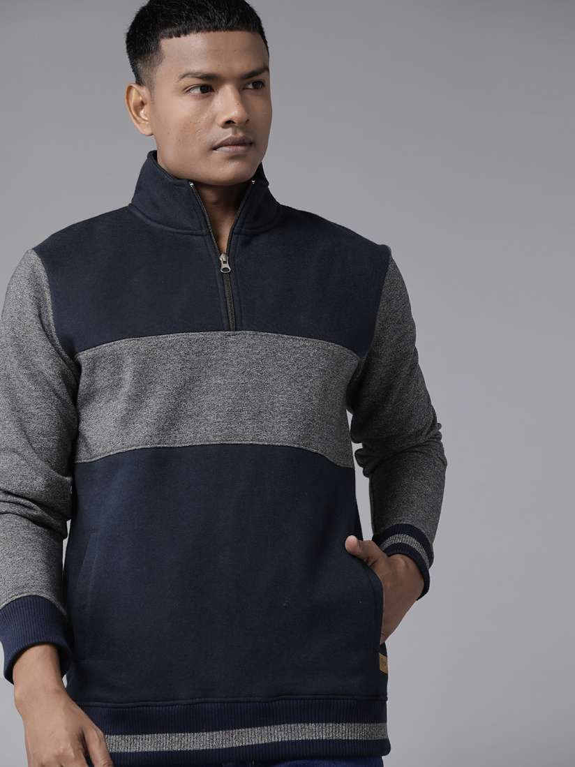 Buy Roadster Men Colourblocked Sweatshirt Sweatshirts for Men 23332218 Myntra