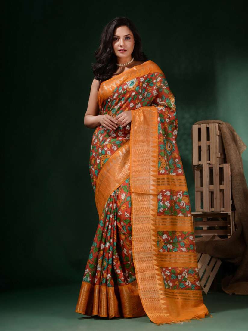Myntra kalamkari sarees online