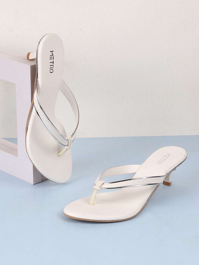 Buy Metro Open Toe Striped Kitten Heels Heels for Women 23338530 Myntra
