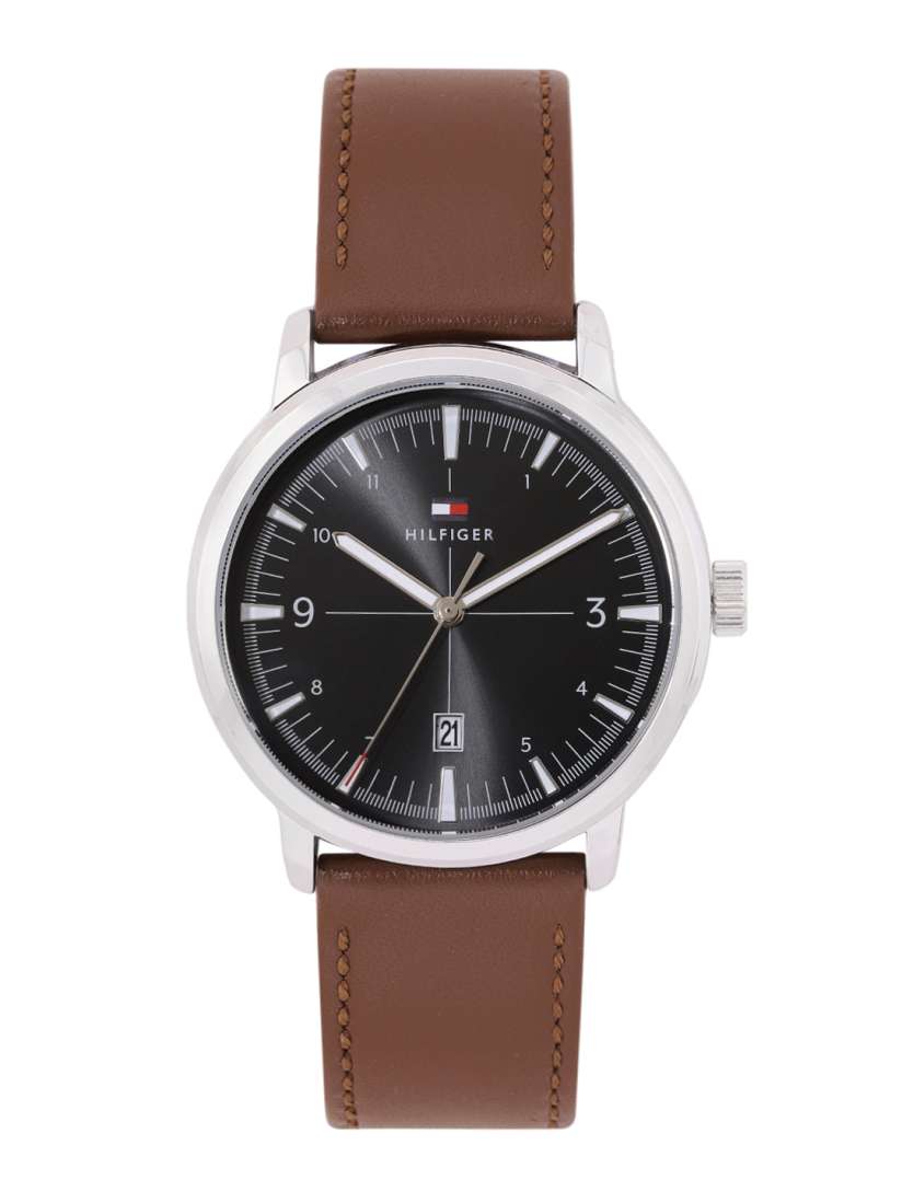 Tommy hilfiger brown strap watch on sale