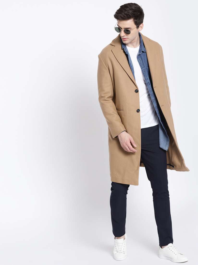 Buy MANGO MAN Beige Overcoat Coats for Men 2334181 Myntra