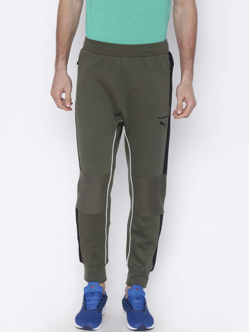 Buy Puma Men Olive Evo T7 Joggers Track Pants for Men 2334648 Myntra