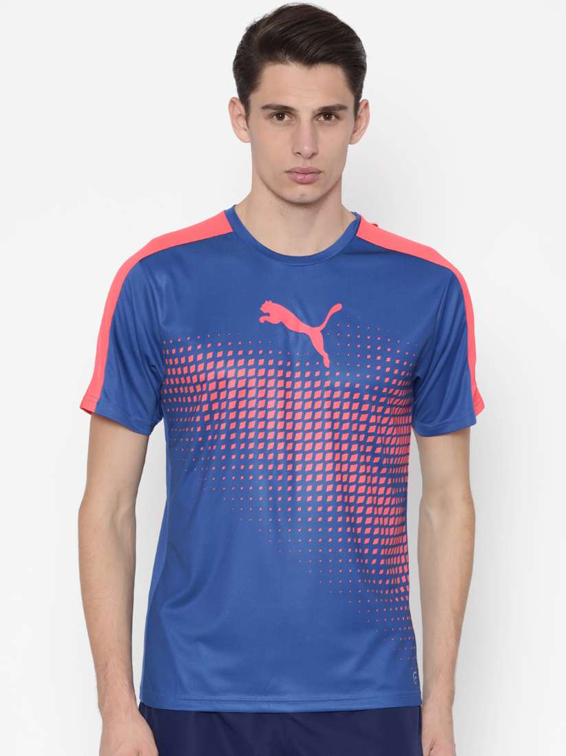 Buy Puma Men Blue Printed Round Neck IT evoTRG Graphic T shirt Tshirts for Men 2334669 Myntra
