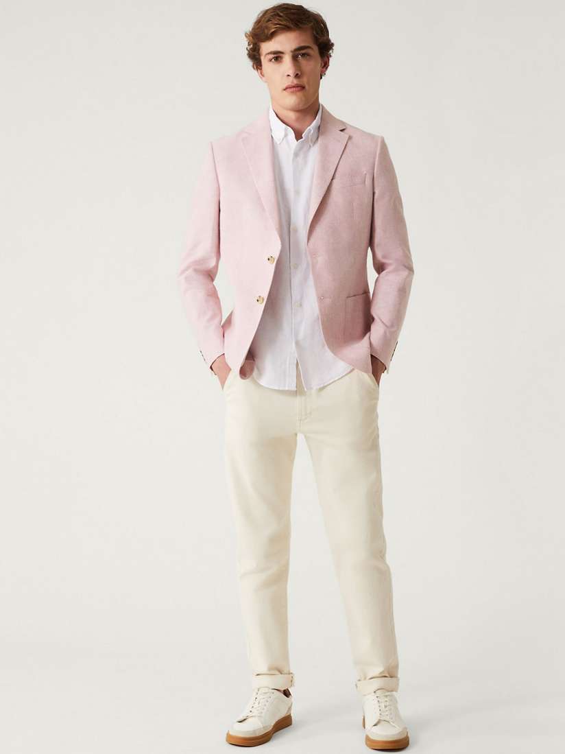 Buy Marks Spencer Single Breasted Linen Cotton Blazer Blazers for Men 23349062 Myntra