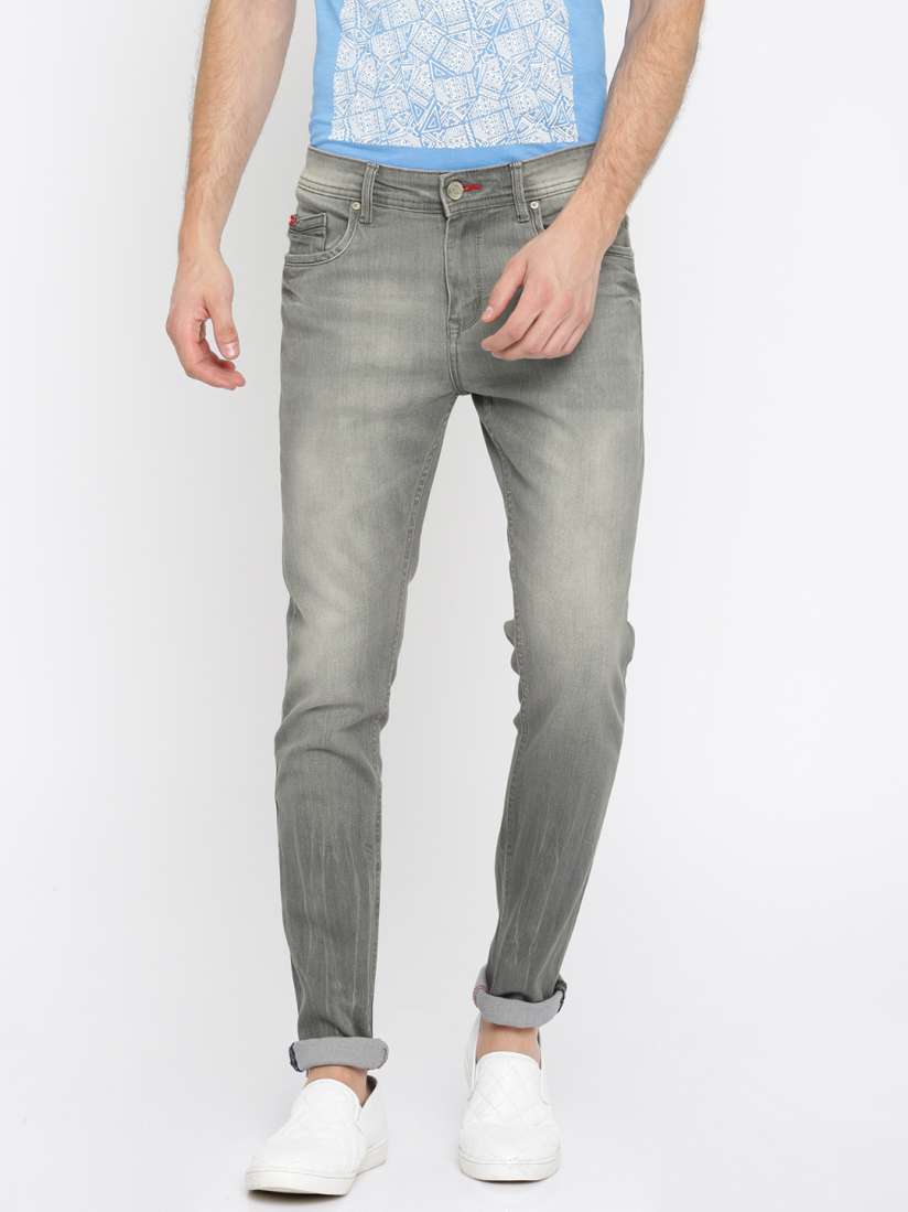 Buy Lee Cooper Men Grey Skinny Fit Low Rise Clean Look Stretchable Jeans Jeans for Men 2335410 Myntra