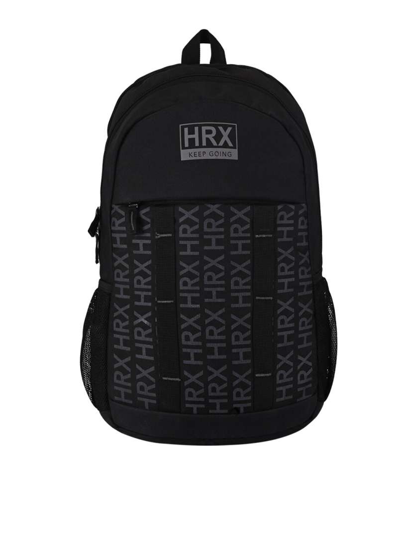 Buy HRX by Hrithik Roshan Black Brand Logo Water Resistant Padded Ergonomic Strap Backpack Backpacks for Unisex 23356666 Myntra