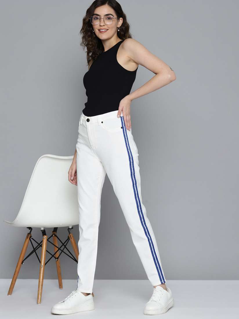 Buy Mast Harbour Women Skinny Fit with Side Stripe Jeans Jeans for Women 23358472 Myntra