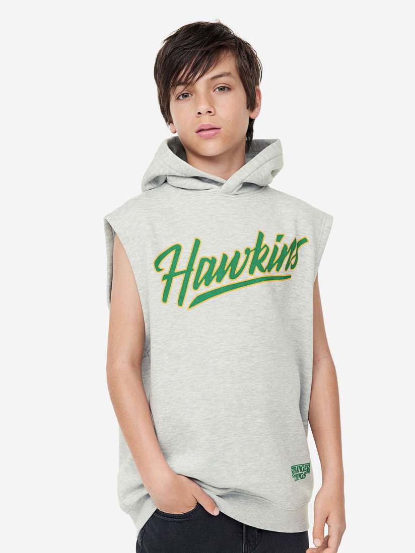 Boys sleeveless hoodie outlet