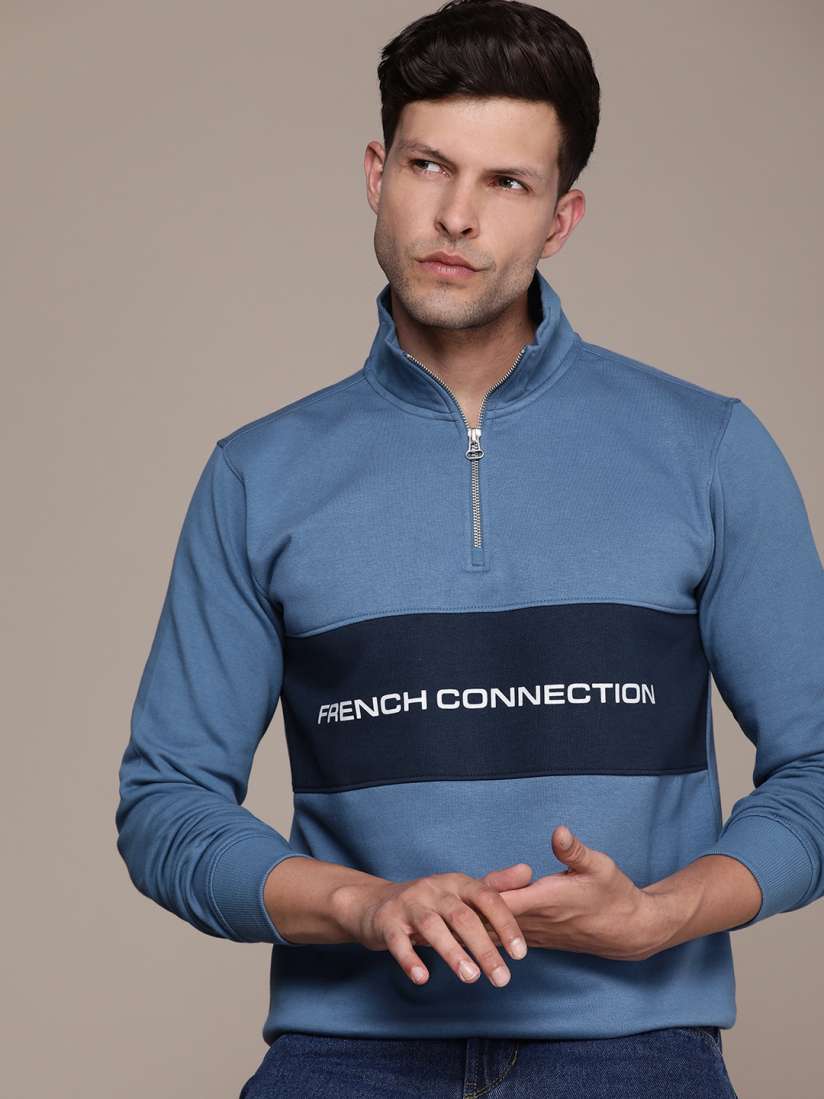Buy French Connection Colourblocked Brand Logo Printed Sweatshirt Sweatshirts for Men 23362942 Myntra