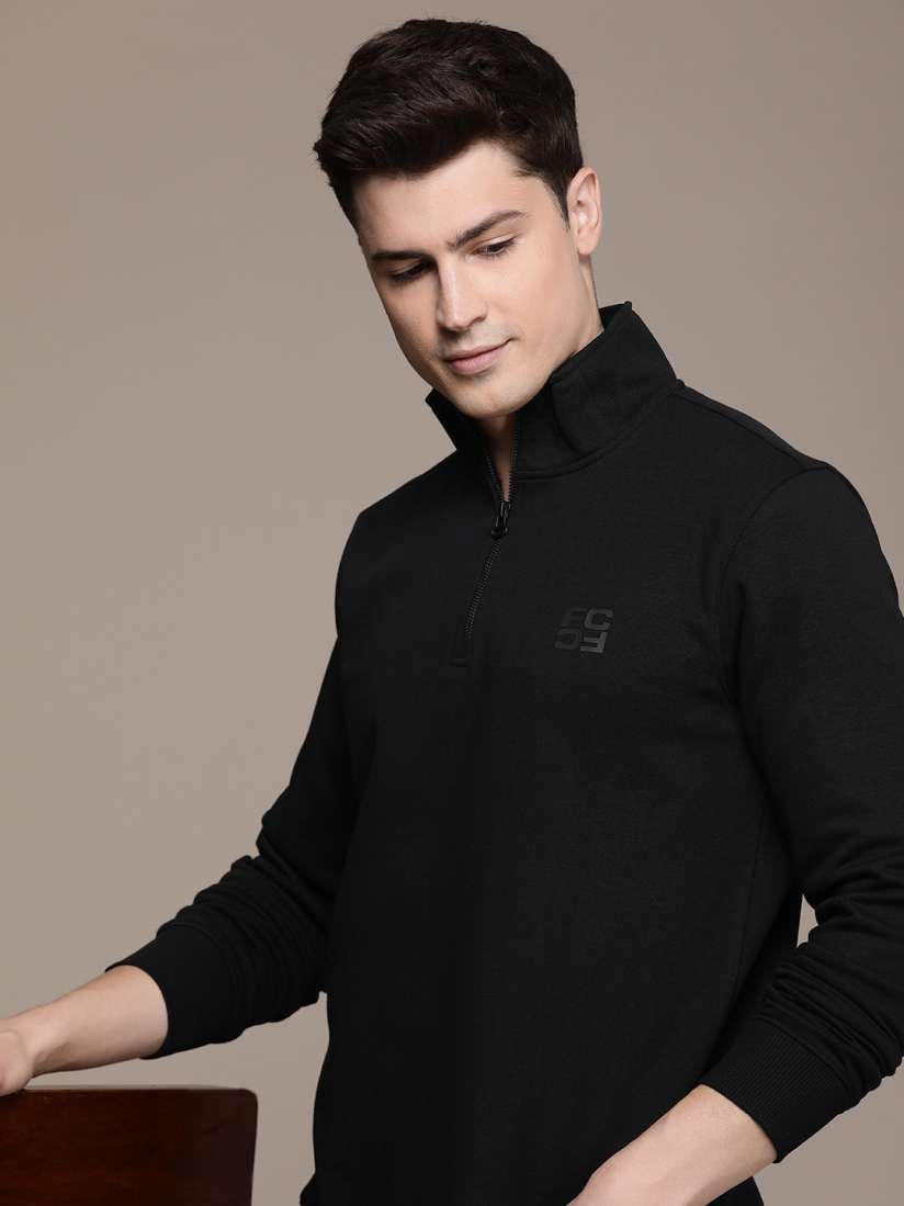 Buy French Connection Solid Long Sleeves Half Zipper Sweatshirt Sweatshirts for Men 23362978 Myntra