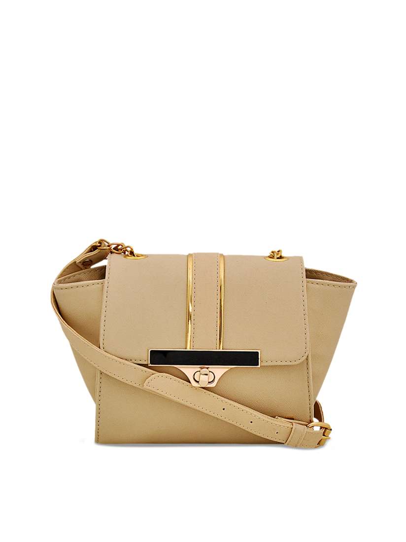 Buy yelloe Beige Textured Sling Bag Handbags for Women 2337790 Myntra