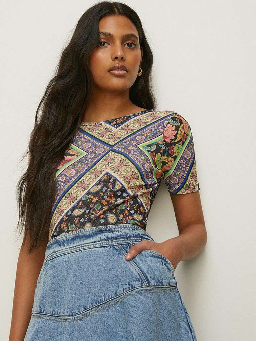 Buy OASIS Floral Print Tie-Up Styled Back Top - Tops for Women 23378458 |  Myntra