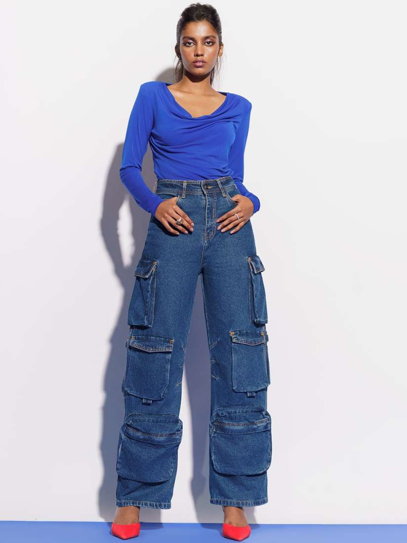 Buy FREAKINS Women Blue Clean Look Straight Fit High Rise Jeans Jeans for Women 23402252 Myntra