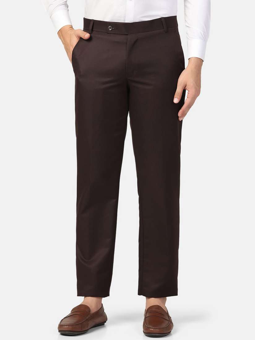Buy TAHVO Men Tailored Slim Fit Formal Trousers Trousers for Men 23407066 Myntra