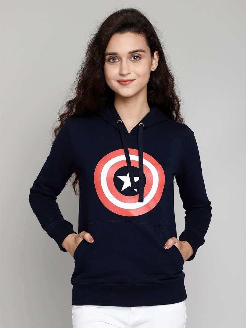 Buy Free Authority Captain America Printed Cotton Sweatshirt Sweatshirts for Women 23407816 Myntra