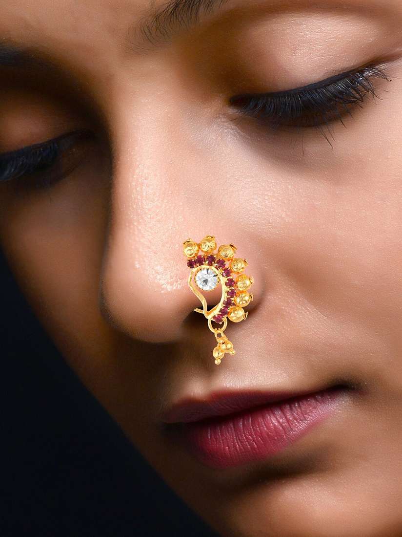 Marathi Nath Nose Ring Jewelry Maharashtrian Nose