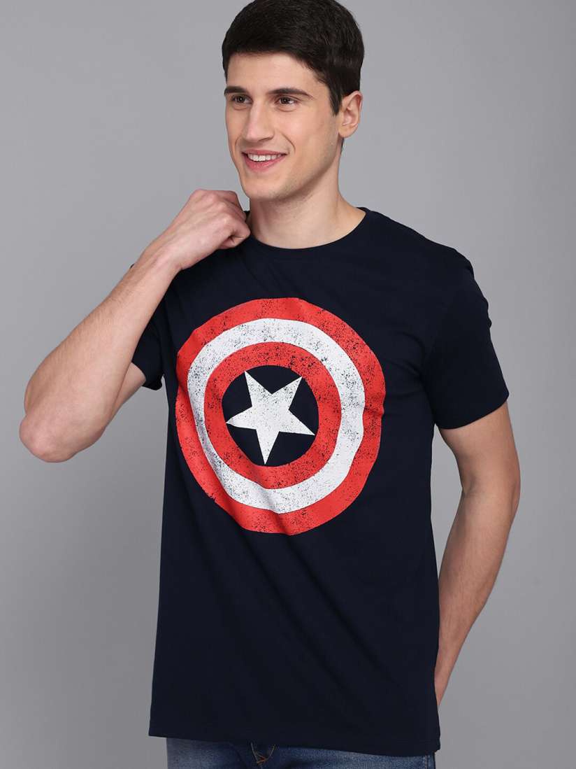 Buy Free Authority Captain America Graphic Printed Cotton T Shirt Tshirts for Men 23409752 Myntra