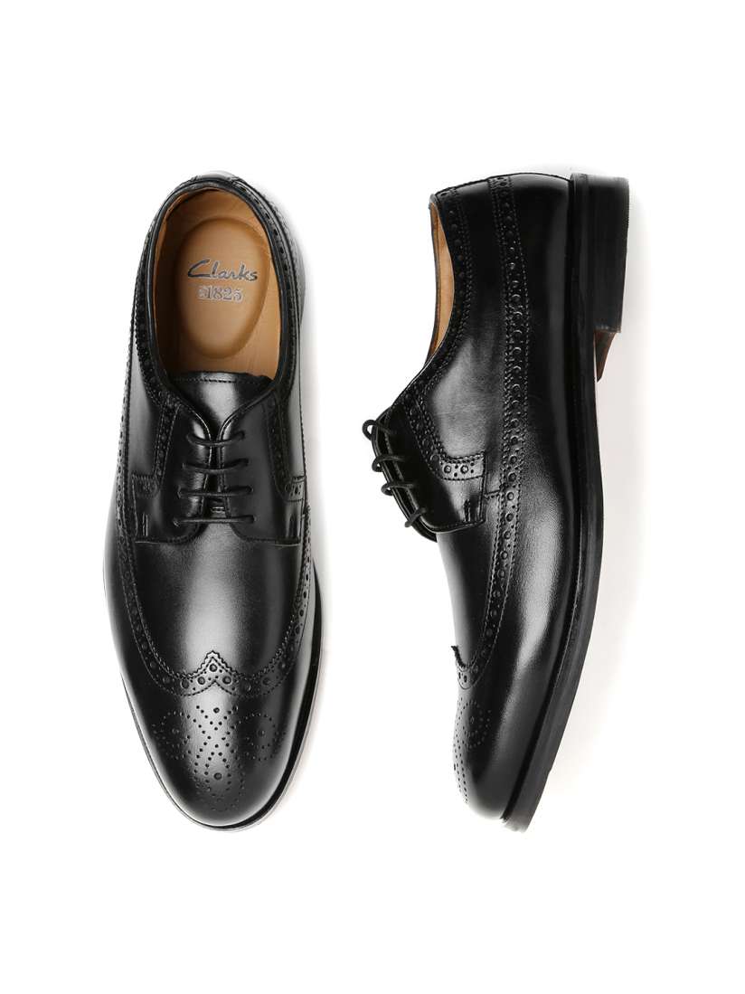 Buy Clarks Men Black Coling Limit Leather Brogues Formal Shoes for Men 2341127 Myntra