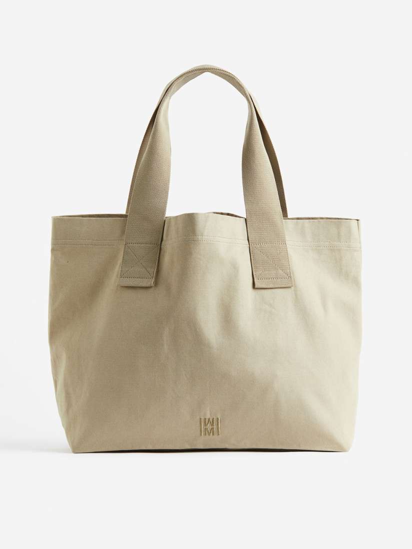 Buy H M Cotton Canvas Shopper Handbags for Women 23412684 Myntra