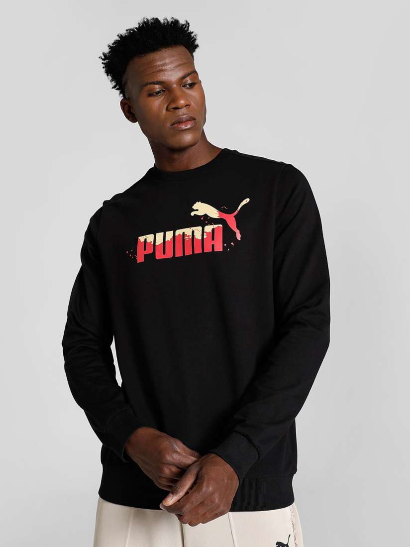 Buy Puma Men Stylized Graphic Cotton Crew Sweatshirt Sweatshirts for Men 23413116 Myntra