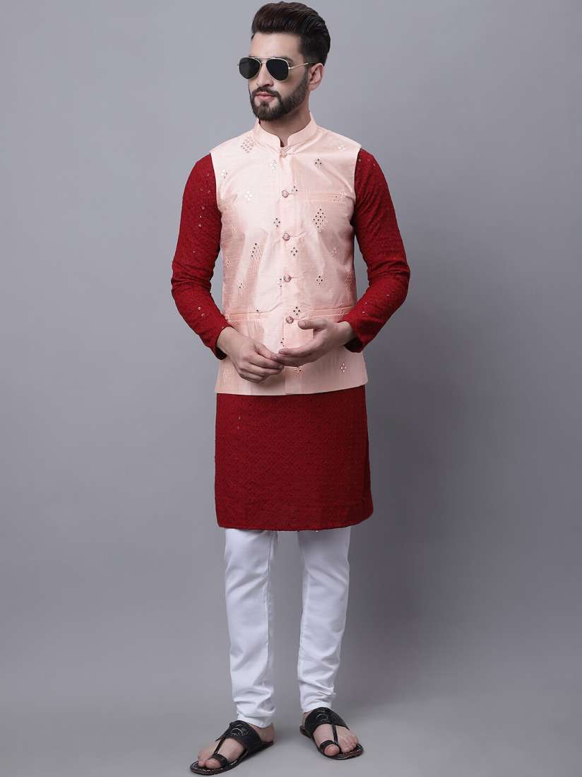 Kurta pajama with jacket myntra hot sale