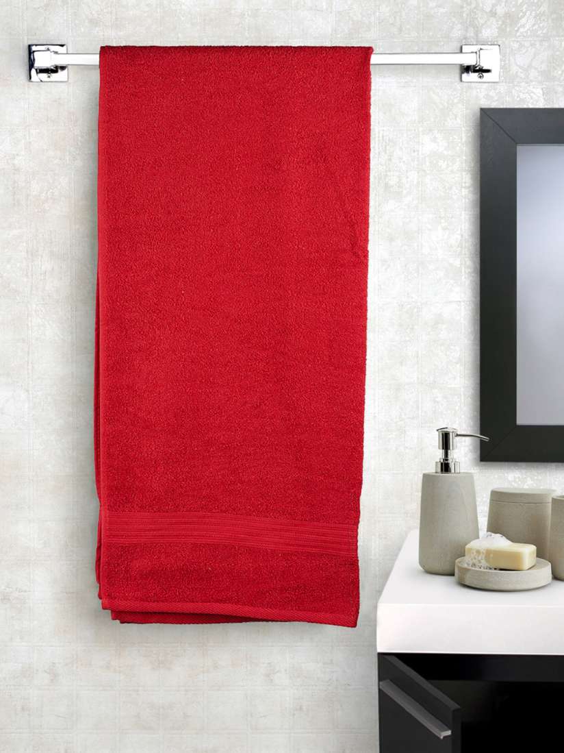 Buy eurospa Red Cotton Bath Towel Bath Towels for Unisex 2342787 Myntra