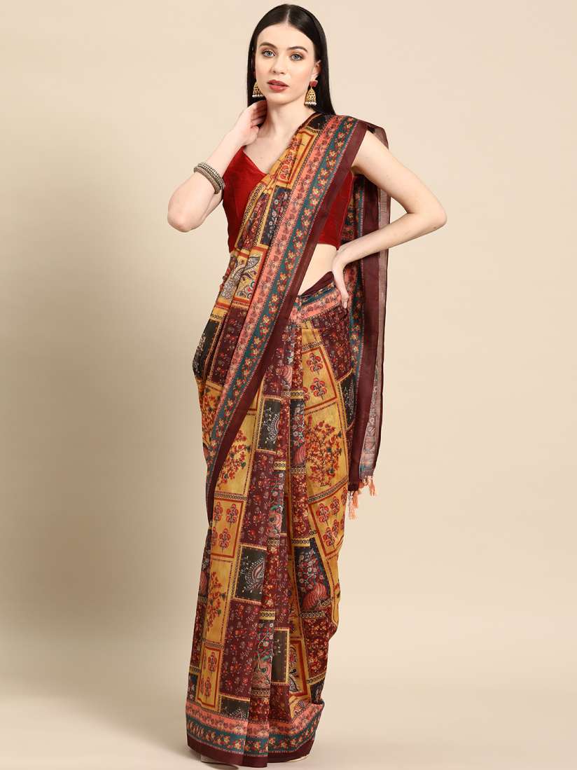 Buy Tasarika Kalamkari Saree Sarees for Women 23431118 Myntra