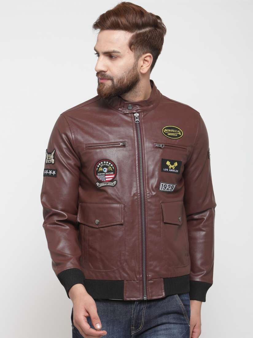 Appliqué biker jacket discount